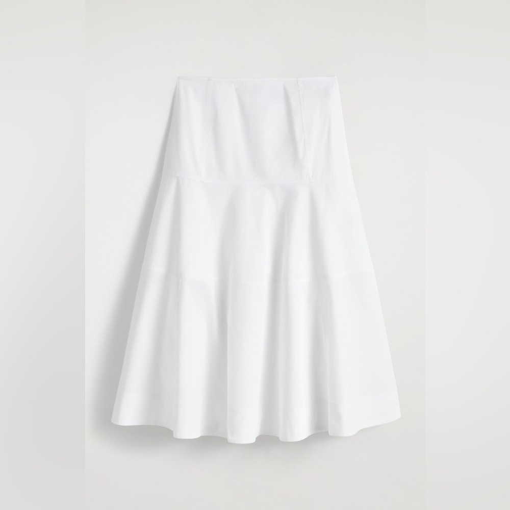 COS White A-Line Women's Skirt